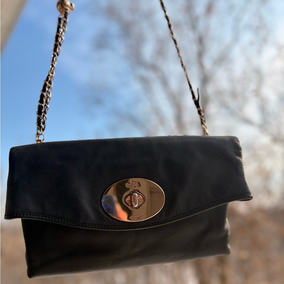 Vintage Coach Turnlock Clutch | Unbranded Chain | 1990s | Great Condition - Picture 5 of 12